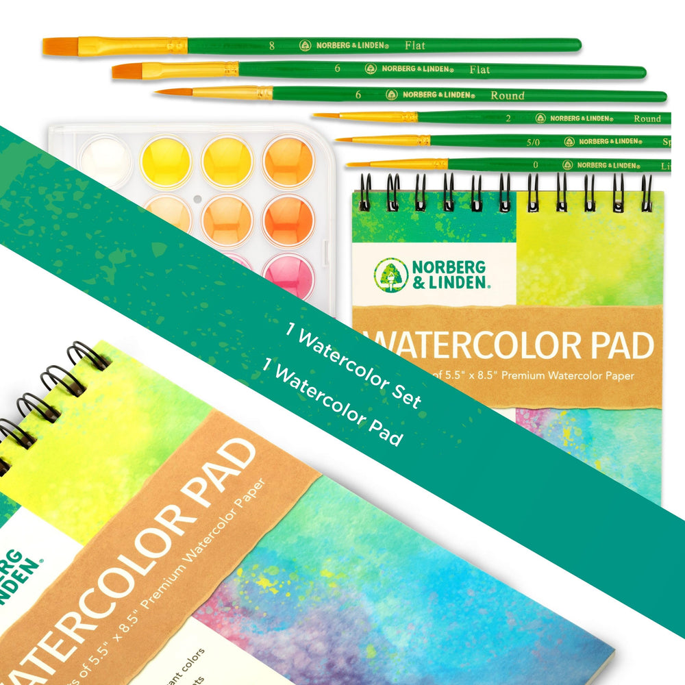 Norberg & Linden six brushes arranged for precise strokes and varied textures