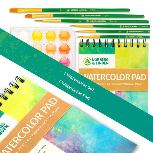 Norberg & Linden six brushes arranged for precise strokes and varied textures