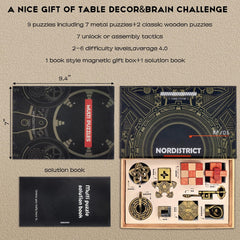 Nordistrict portable brain teasers compact for travel and on-the-go play.