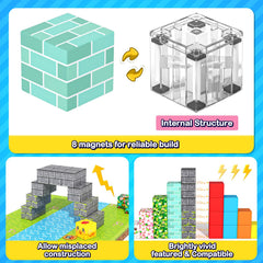 Norline Mine Magnet World scene showing adventurous builds with magnetic pieces.