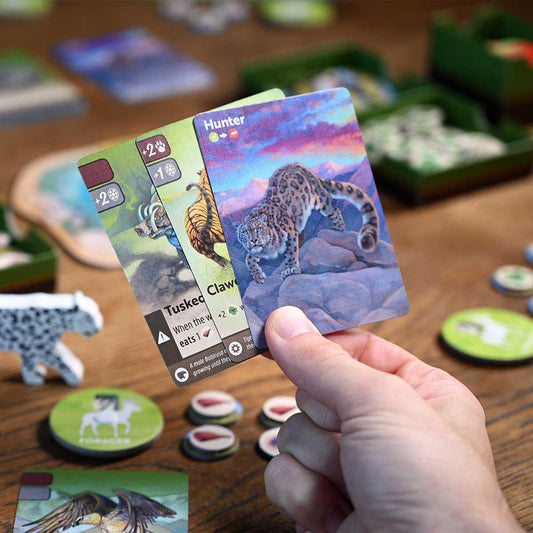 North Star Games Nature Board Game species adaptation image shows evolving ecosystems for strategic play.