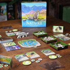 North Star Games Nature Board Game traits social illustration highlights foraging in groups.