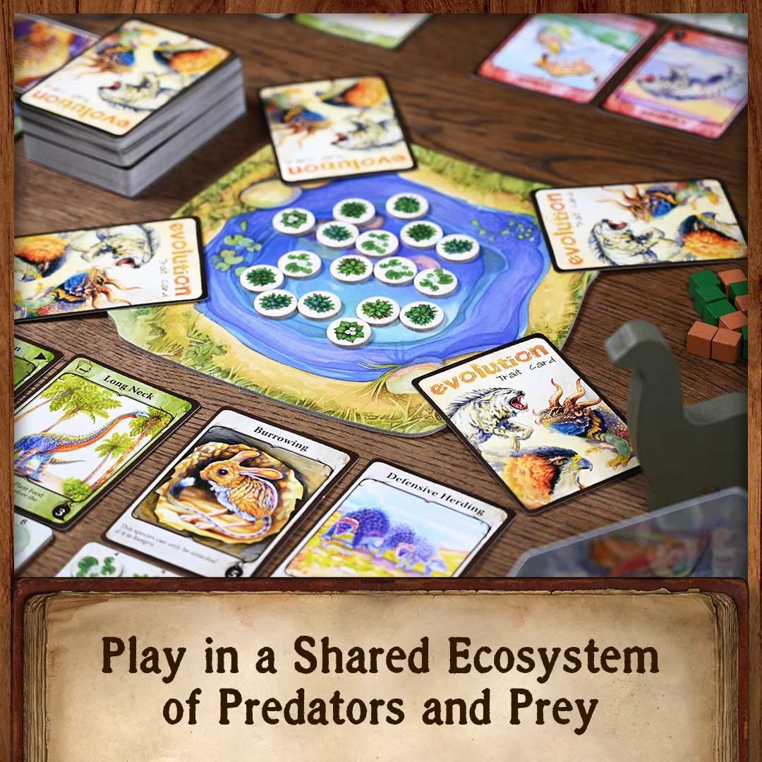 North Star Games Evolution showcases strategy with balanced carnivore and prey choices