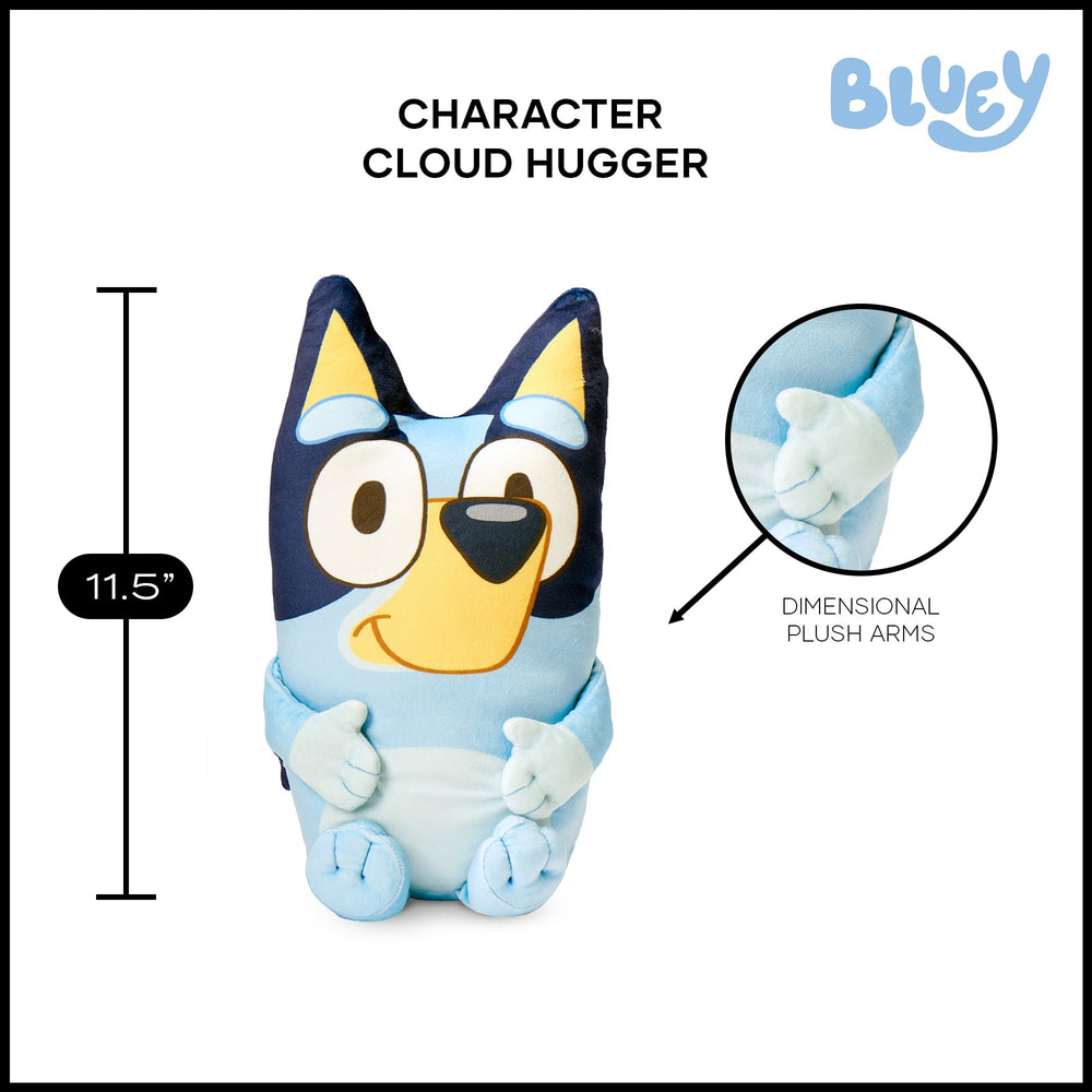 Northwest Bluey Cloud Hugger Pillow on-the-go setup for travel comfort