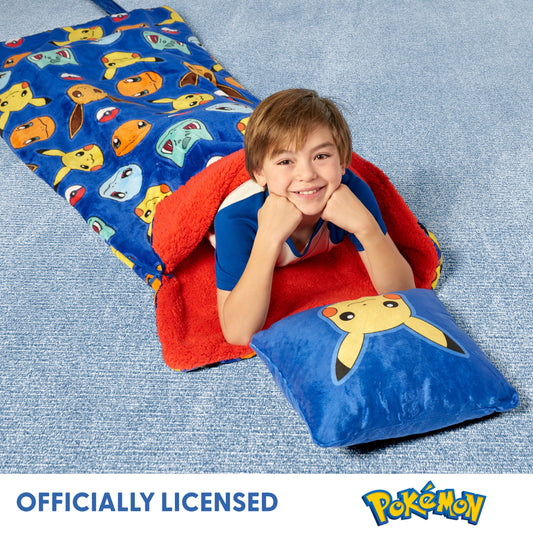 Northwest Pokemon Bring the Battle slumber bag sherpa lining adds cozy warmth for travel