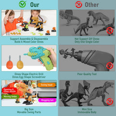NORYOSE orange Carnotaurus take apart toy for building skills and creativity.