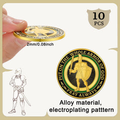 Nosiny armor of God coin pack of 10 ready for sharing with family and friends