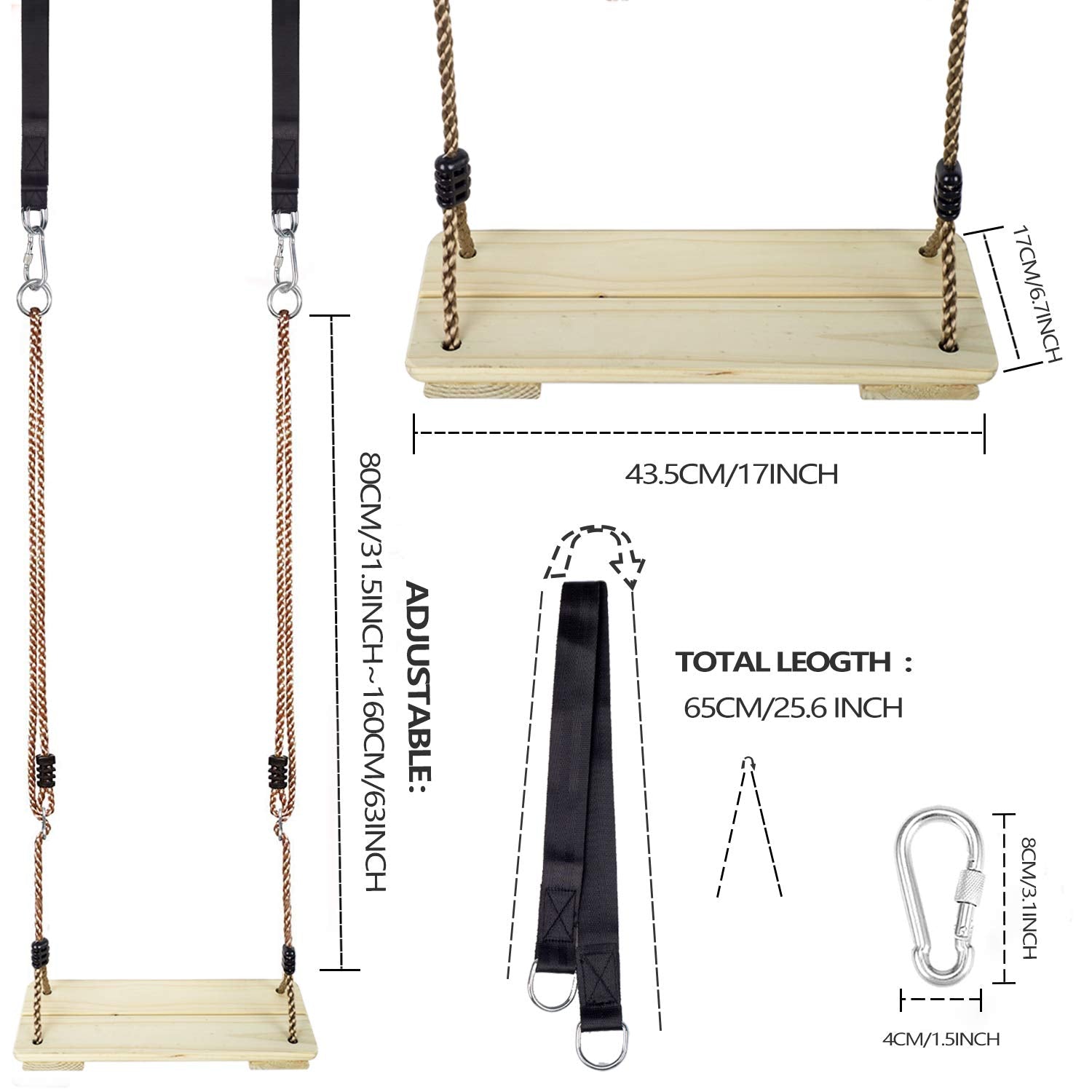 NOSTIFY adjustable-height swing demonstrates easy height customization for growing kids