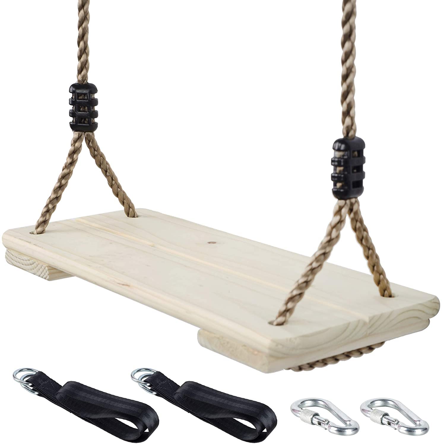 NOSTIFY wooden swing seat for kids in backyard, sturdy and stylish
