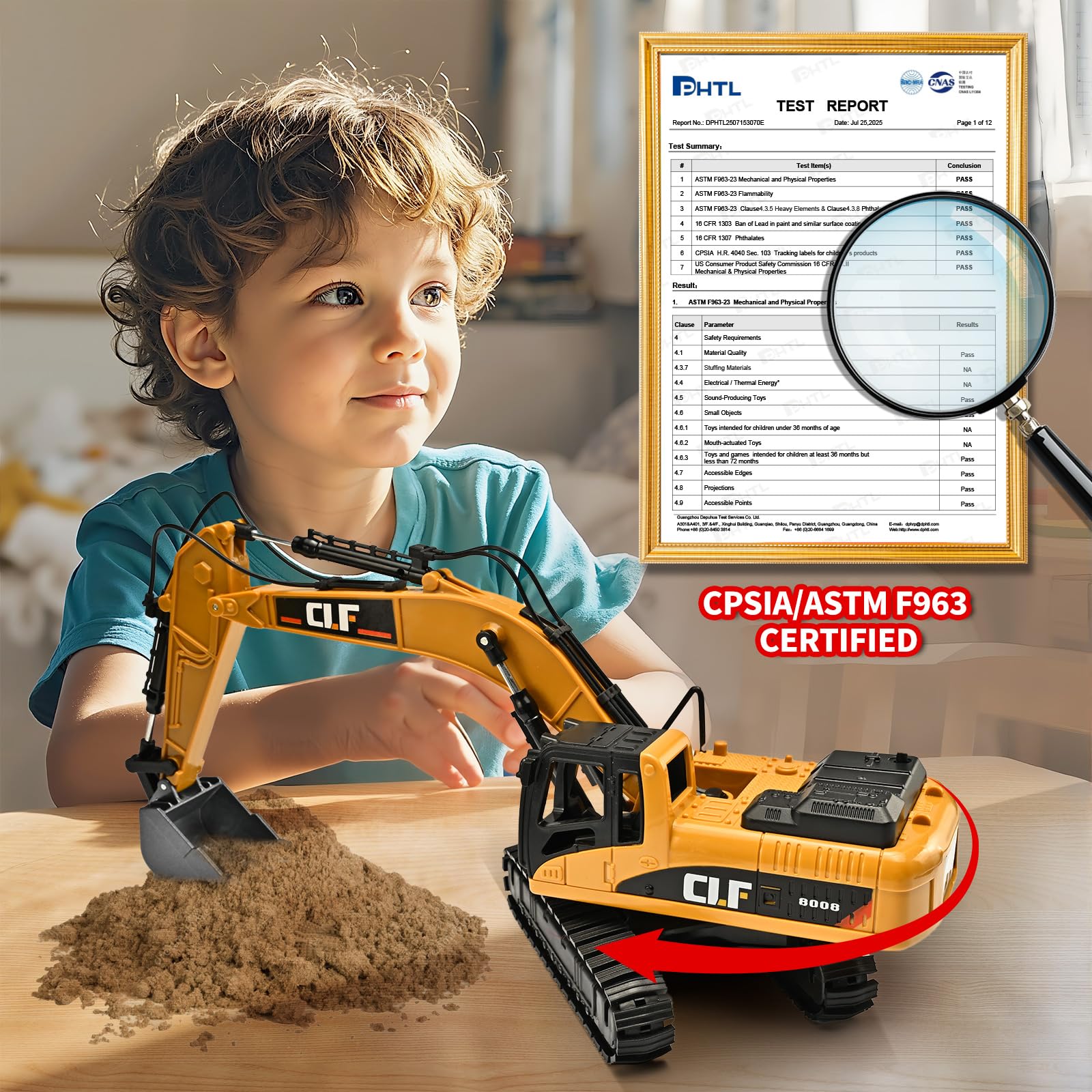 NOVAFUSION excavator toy metal bucket for transporting materials during play
