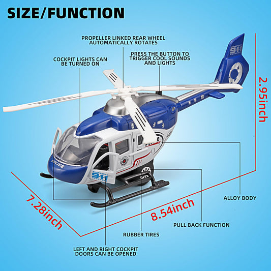 NOVAFUSION helicopter toy lights and sound enhance sensory engagement