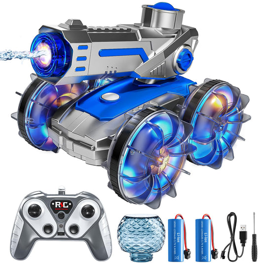 Novaluki amphibious RC car with water gun and lights for exciting battles