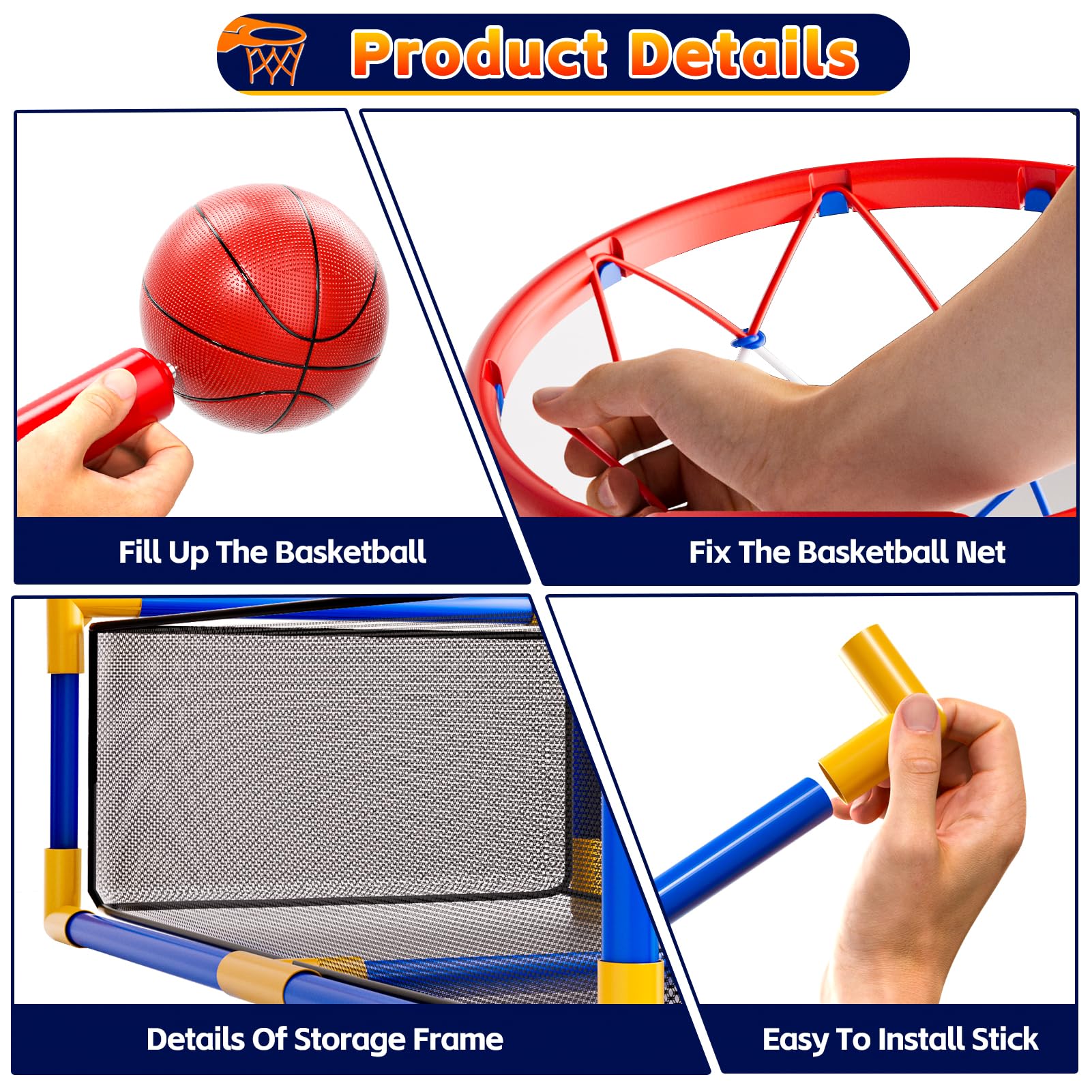 Novaluki storage basket keeps toys organized after play