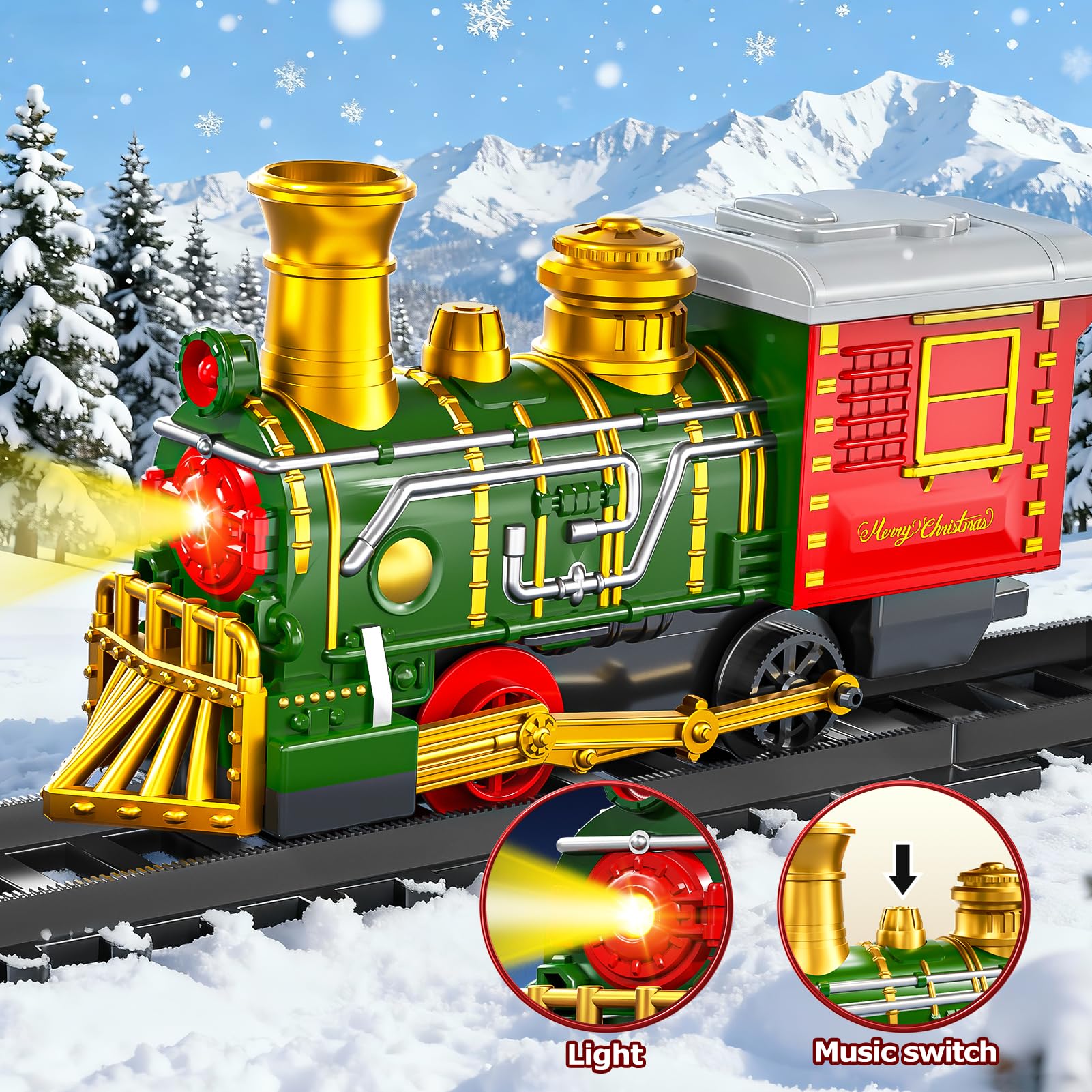 Novaluki Christmas train set carriage enhancing storytelling and travel play