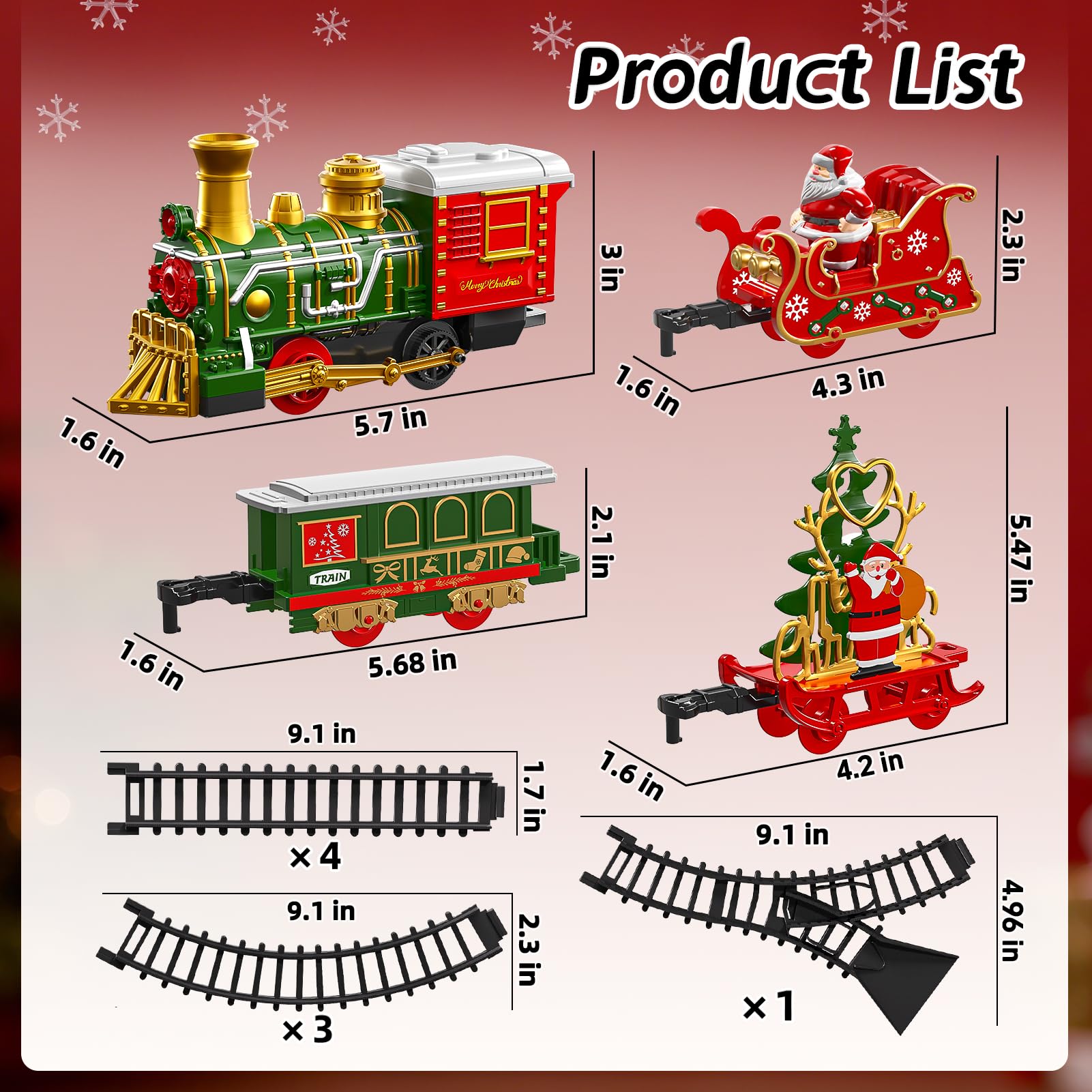 Novaluki Christmas train set tracks for quick, indoor rail layouts