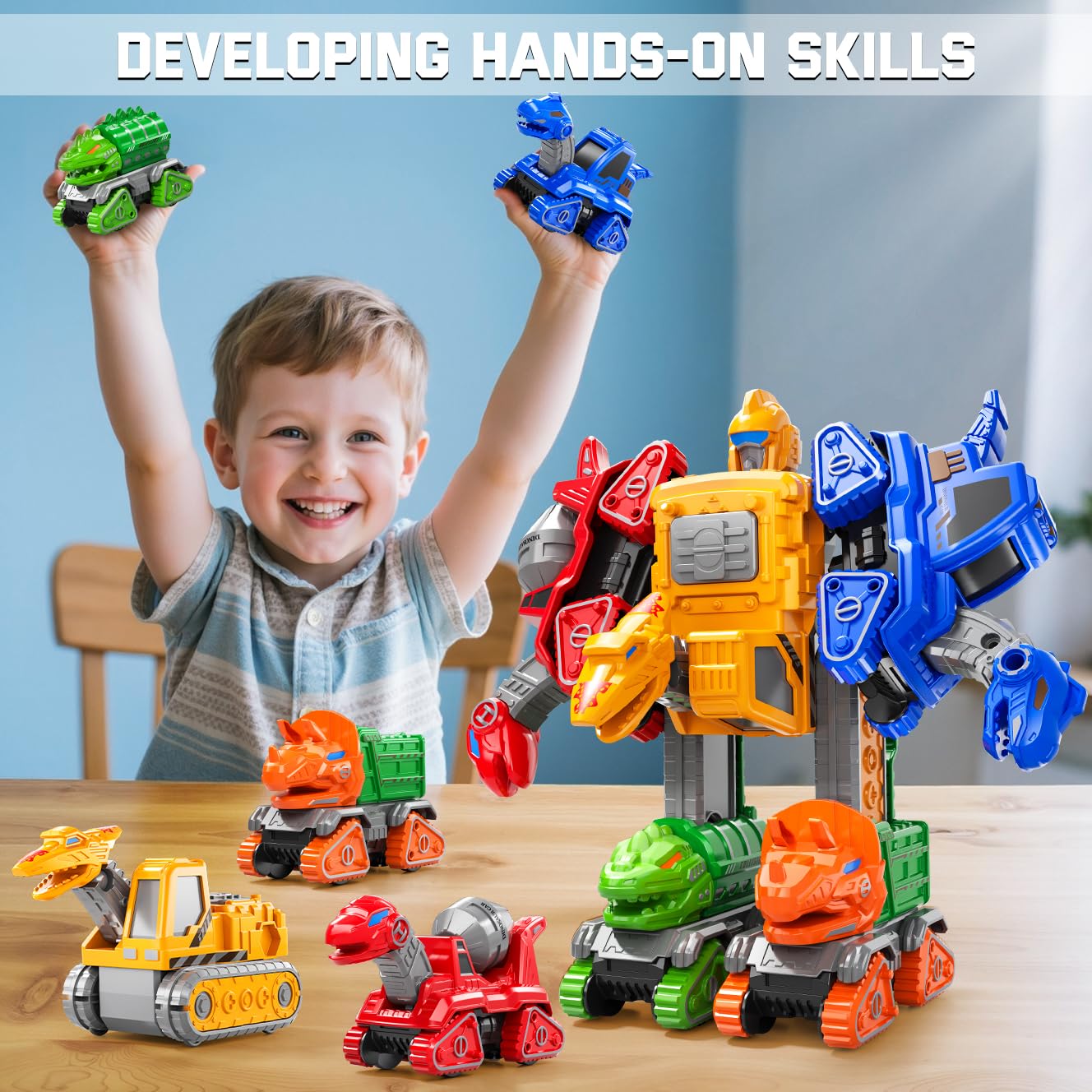 Novaluki Dinosaur Warrior Robot offers two forms to spark imagination.