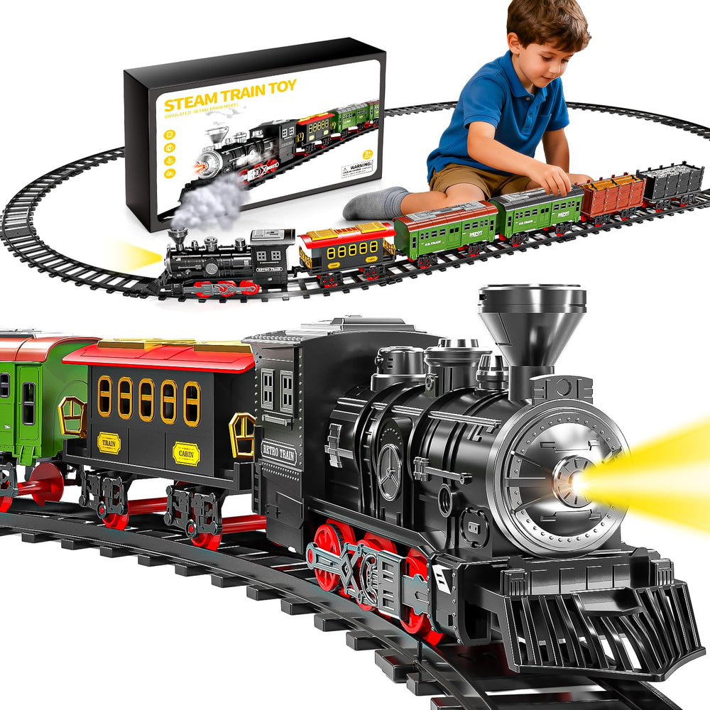 Novaluki electric train set locomotive, ready for action and indoor rail adventures.
