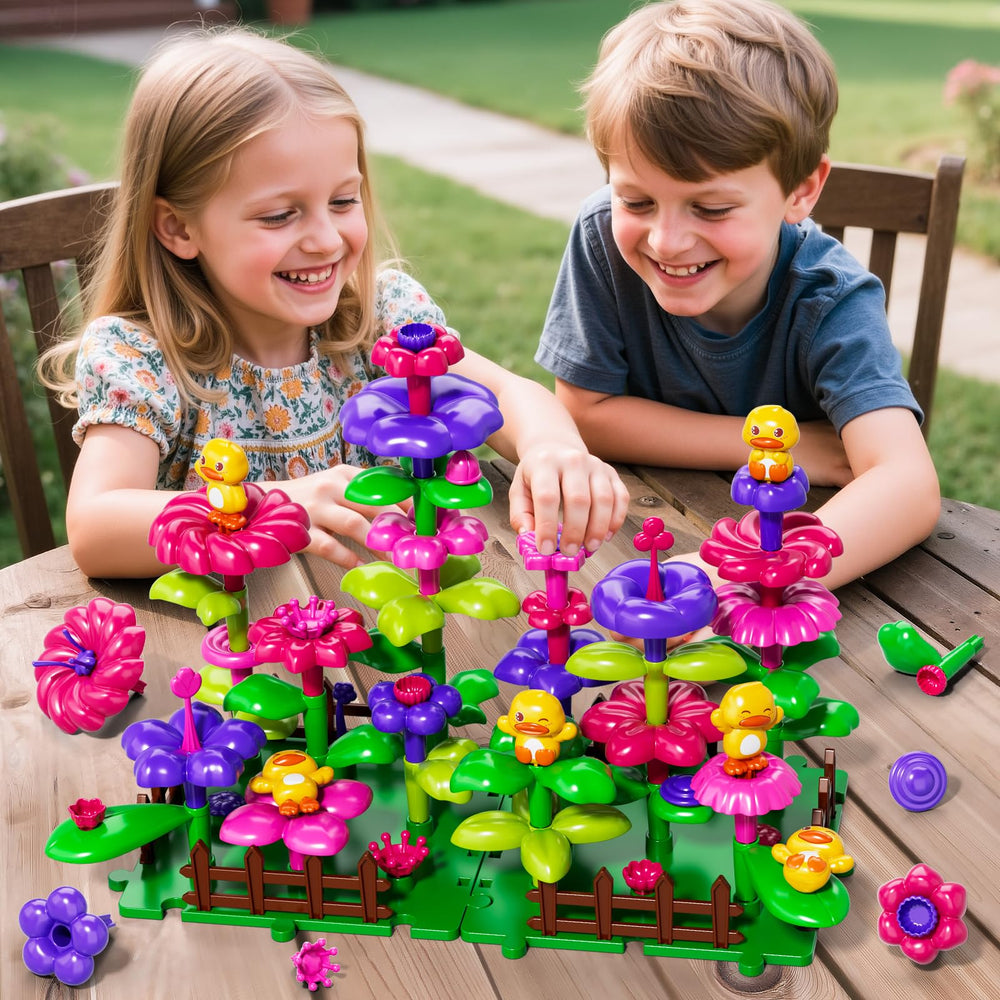 Novaluki Flower Garden for kids building encouraging hands-on learning.