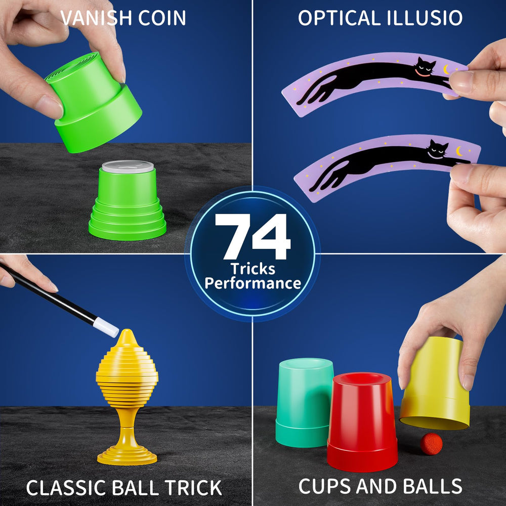 Builds hand-eye coordination through engaging magic challenges