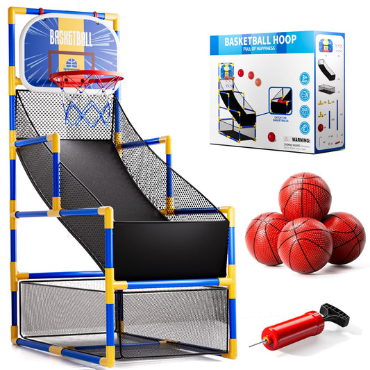 Novaluki arcade basketball hoop with board for indoor family play