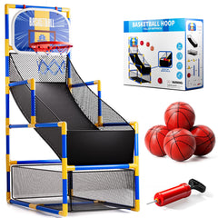 Novaluki arcade basketball hoop with board for indoor family play