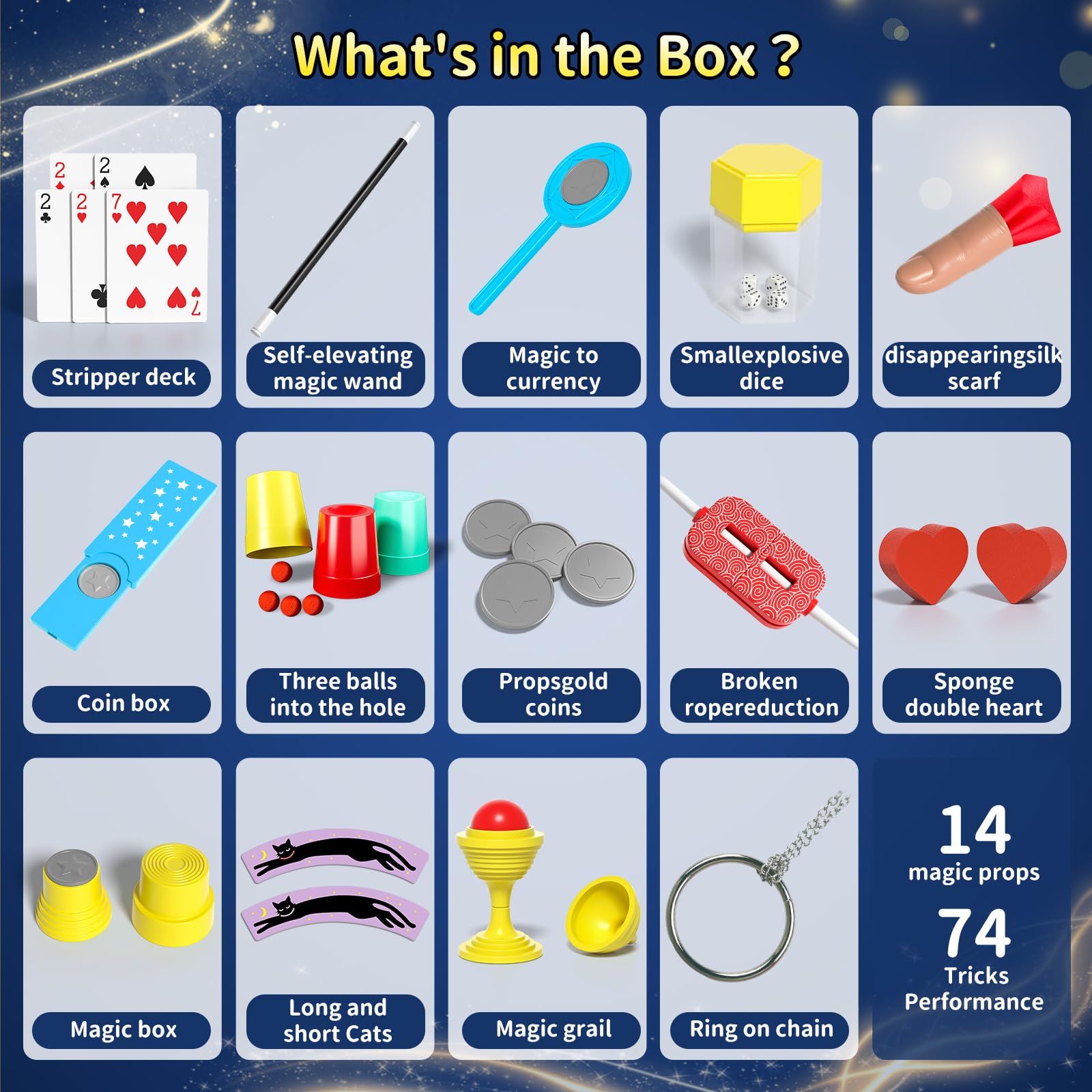 Novaluki kit showcasing 74 tricks to entertain aspiring performers
