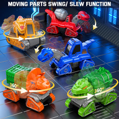Novaluki Stegosaurus Transport Transform combines dinosaurs with city vehicle play.