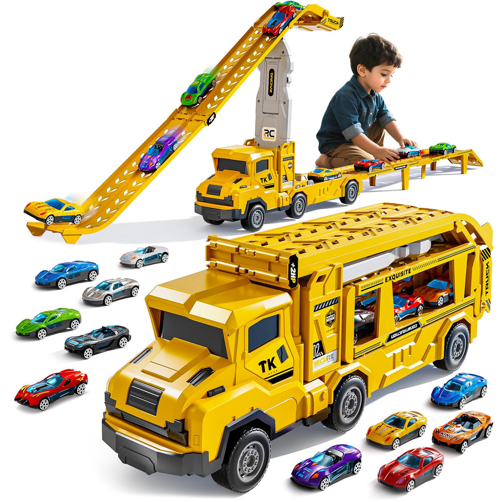 Novaluki transport truck with large carrier for easy storage and play.