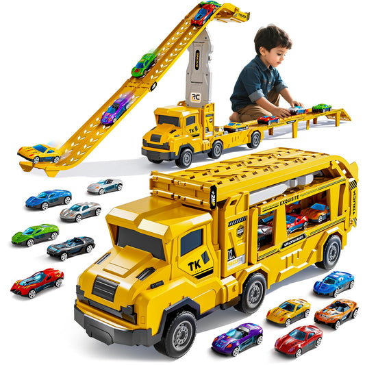Novaluki transport truck with large carrier for easy storage and play.