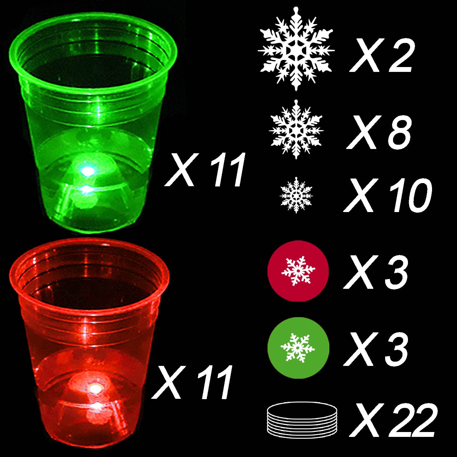 NoveltyMeme YHFUISK glowing snowflake balls for night games