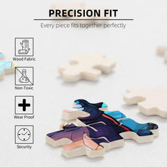 Novgift Boston Terrier stained-glass style artwork enhances visual appeal during puzzles.