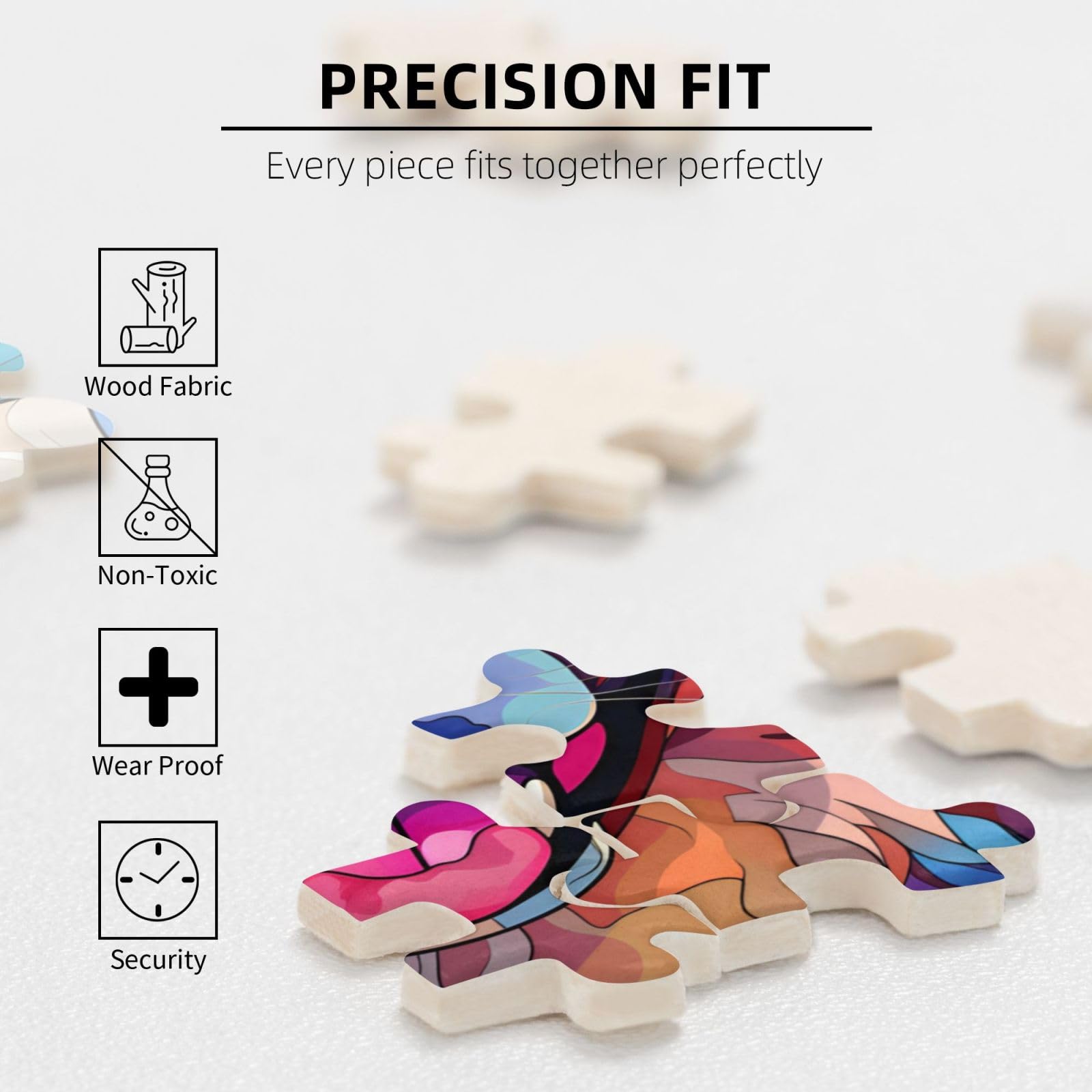 Novgift wooden puzzle frame supports steady, focused play and improves dexterity.
