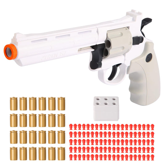 NOVOCA 357 revolver front view with realistic design for immersive backyard play