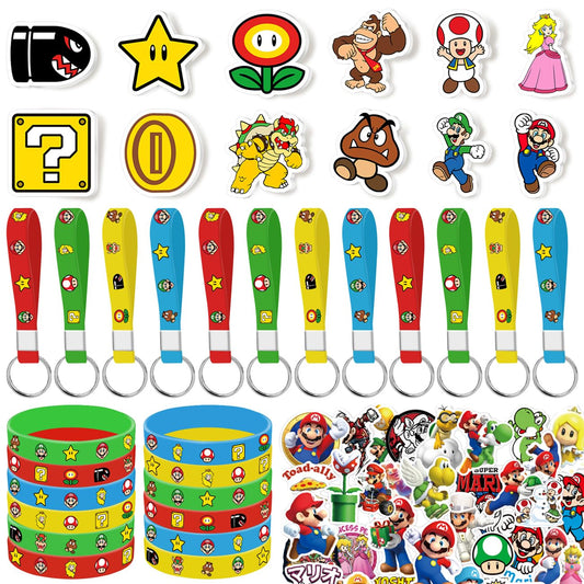 Novovida Mario Birthday Party 86pcs set shown for a cohesive party look.