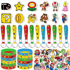 Novovida Mario Birthday Party 86pcs set shown for a cohesive party look.