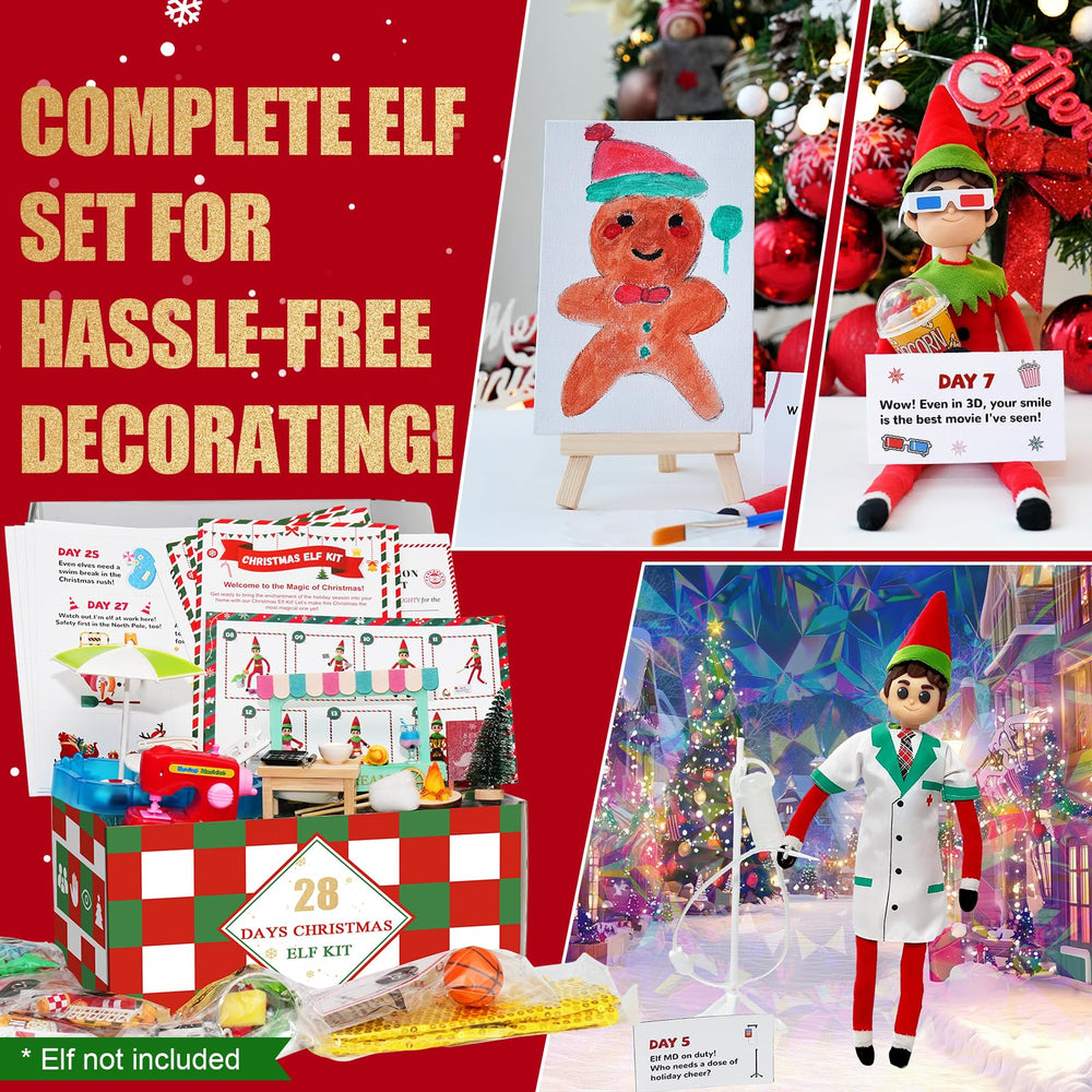 NOXBRYLL Elf Kit pun cards add lighthearted humor to scenes.