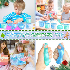 NPNE snow slime set promotes imaginative play and stress relief through hands-on experimentation.