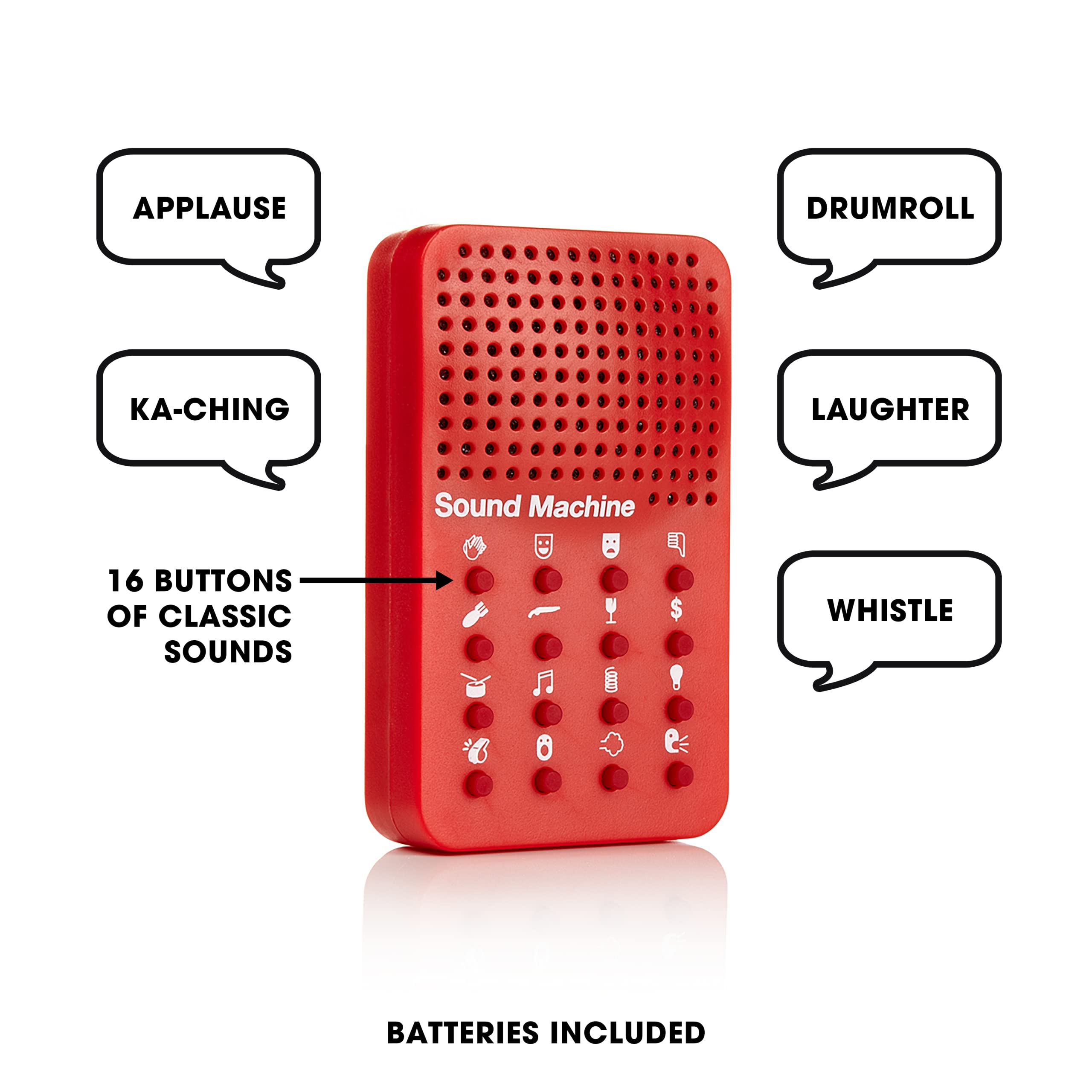 NPW Classic Sound Machine in-hand, instant access to 16 sound effects.