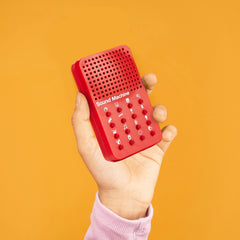 NPW Classic Sound Machine side profile, pocketable fun gadget for on-the-go pranks.