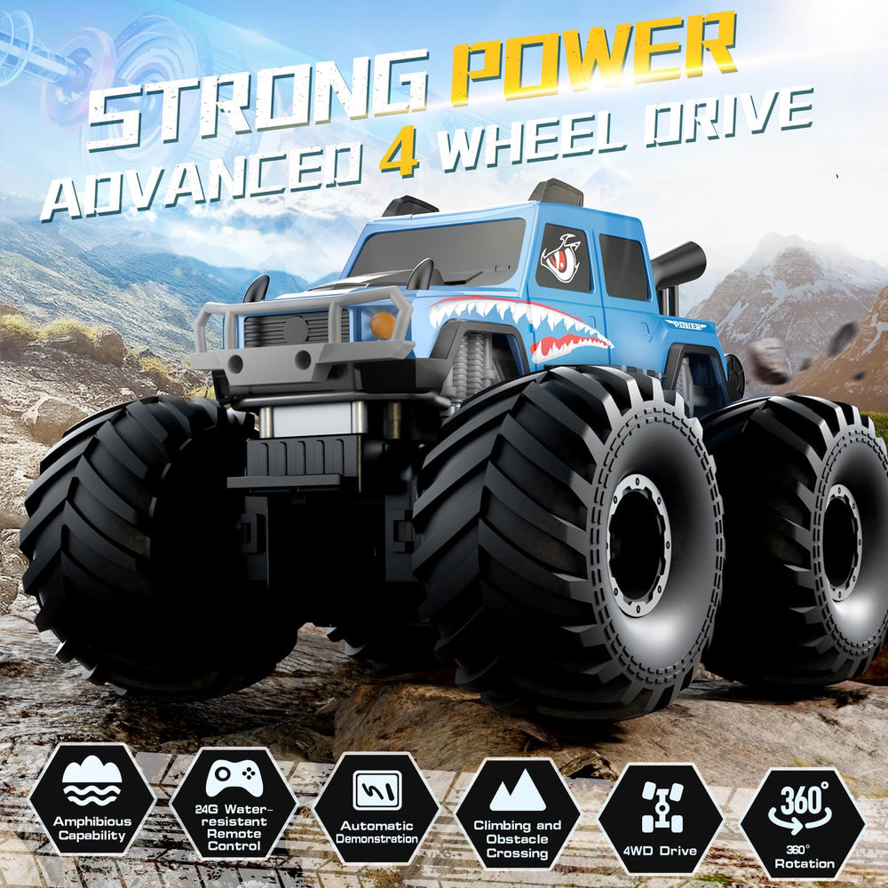 NQD Monster Truck rear view blue, durable kids' RC car