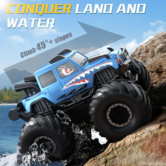 NQD Monster Truck 360° spin blue, showcasing dynamic stunts