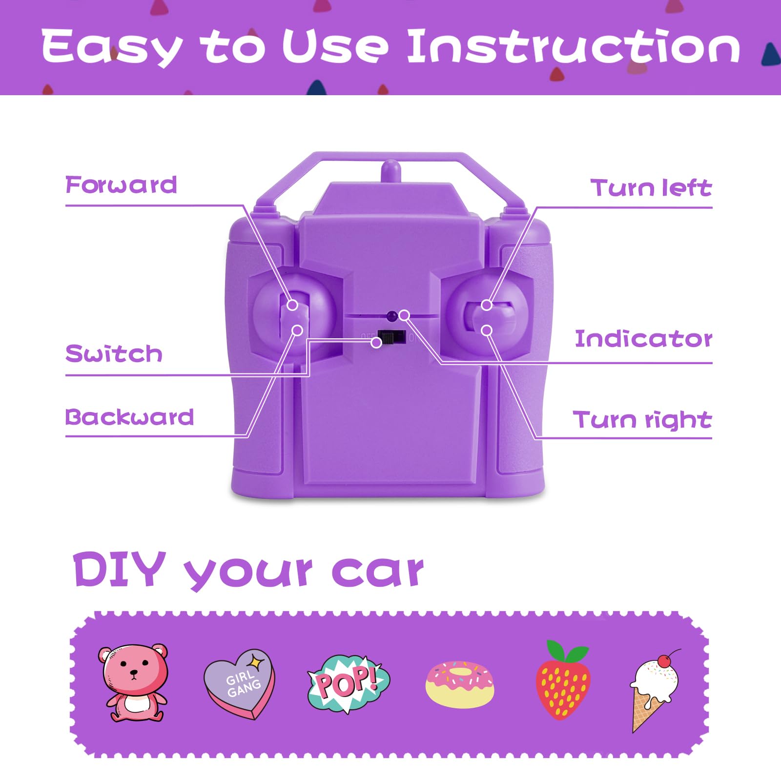 NQD RC car designed for small hands, beginner-friendly.