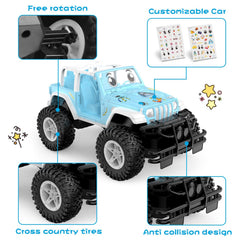 NQD remote-control car with DIY sticker pack for personalization
