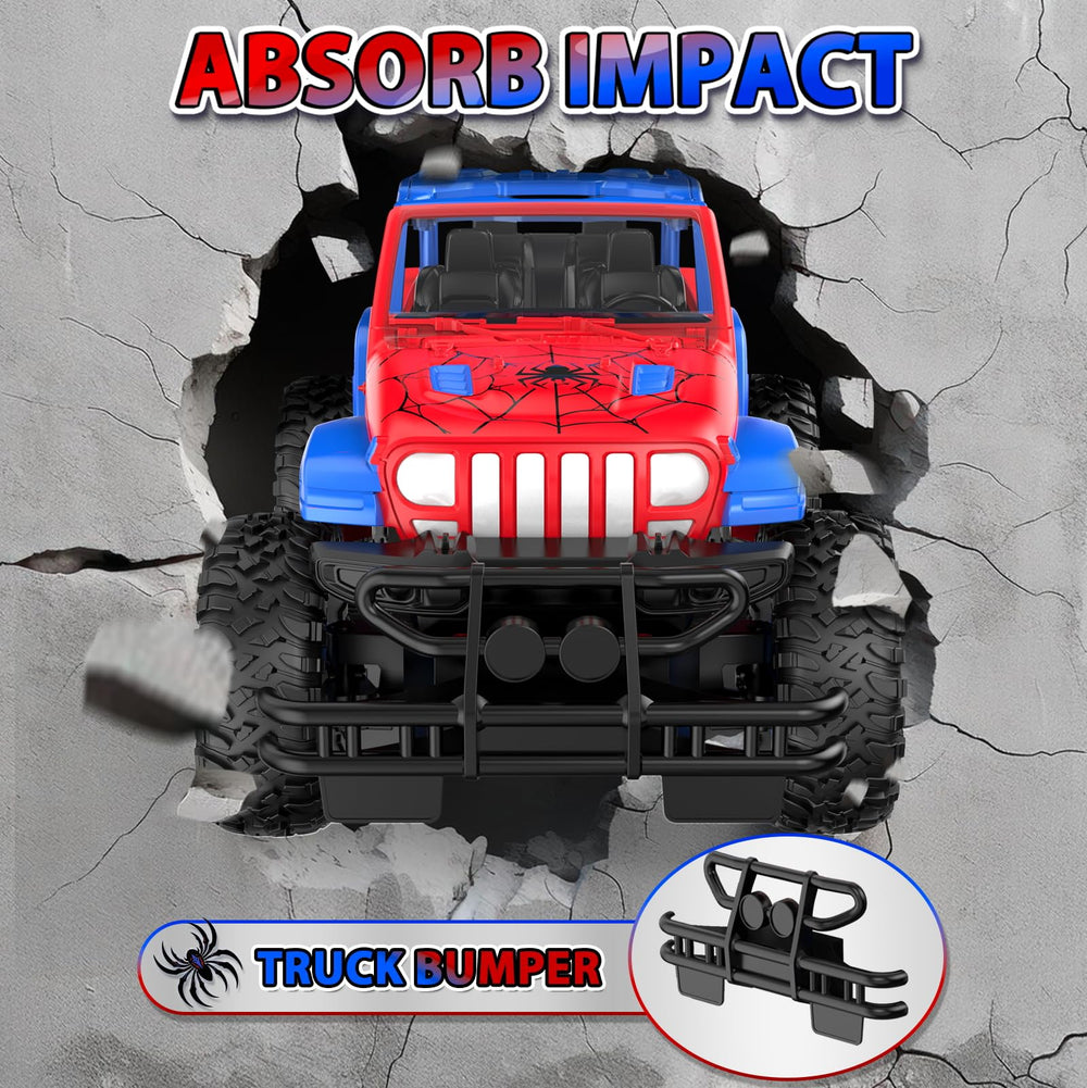 NQD Spider anti-collision bumpers protect during beginner-friendly racing.