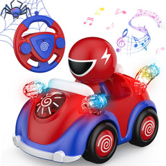 NQD Spider Hero RC Car front view with lights and friendly design