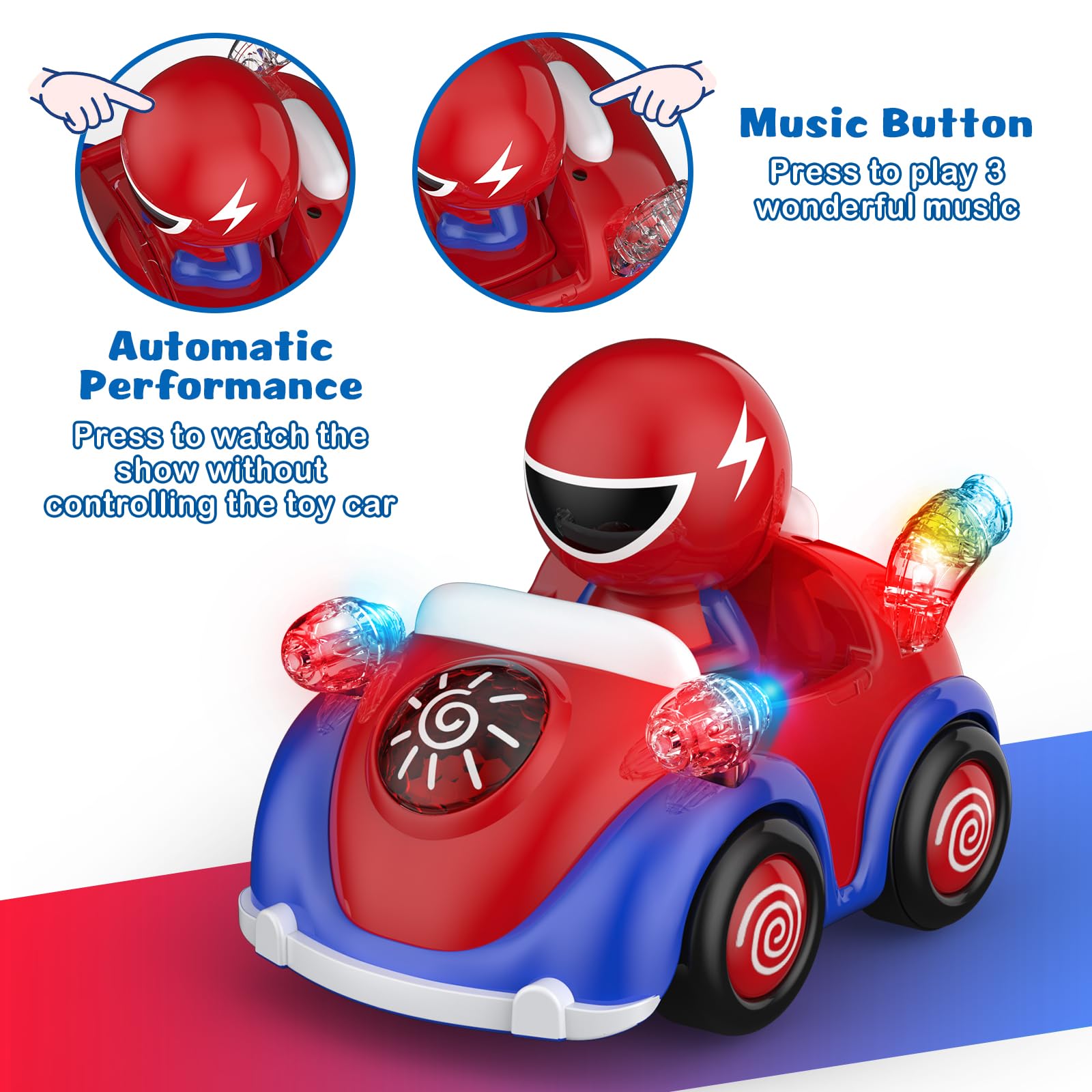 NQD Spider Hero RC Car side view shows compact, kid-friendly grip