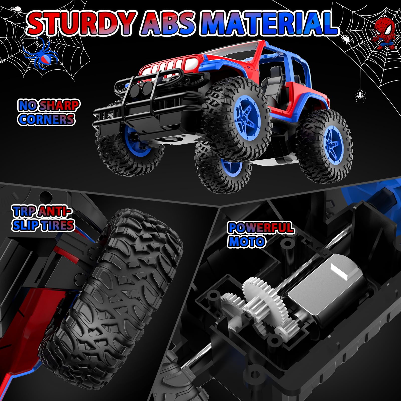 NQD Spider RC car interior detail for a realistic cockpit experience.