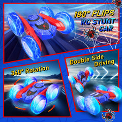 NQD Spider RC car uses a 2.4GHz remote for reliable control up to 100 ft.