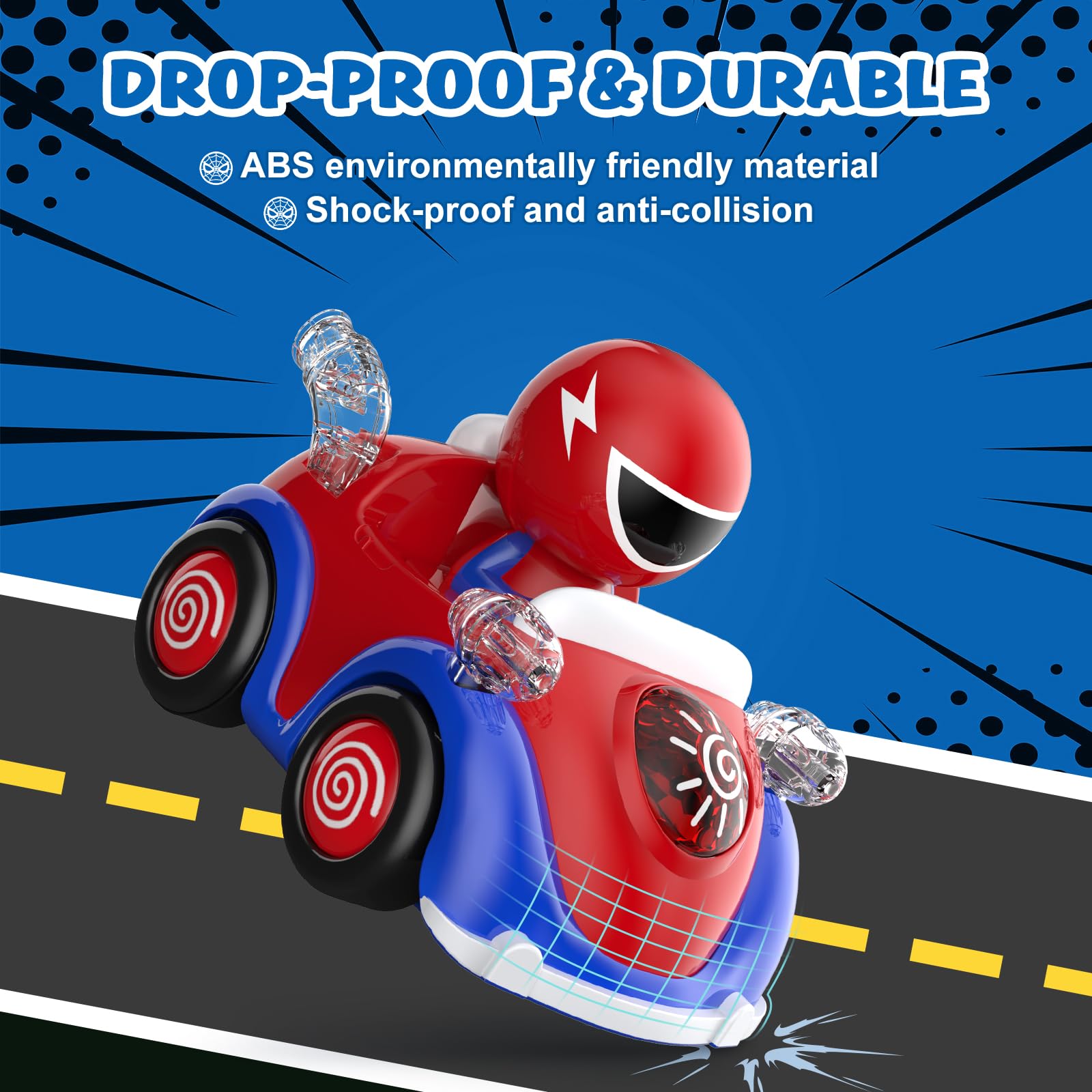 NQD Spider RC Car top view reveals compact footprint