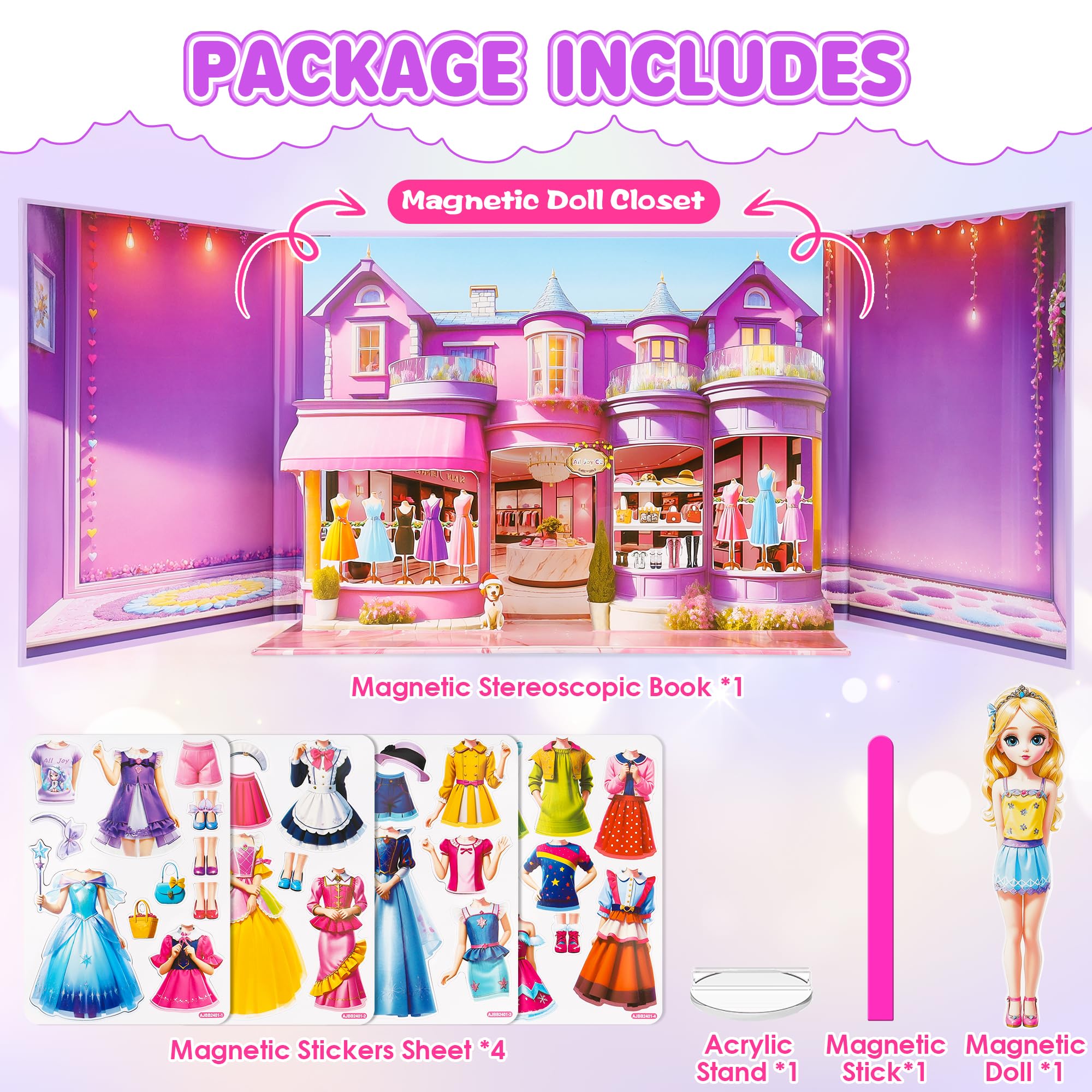 Nsuebck magnetic dress up dolls with stickers sparks creative styling sessions.